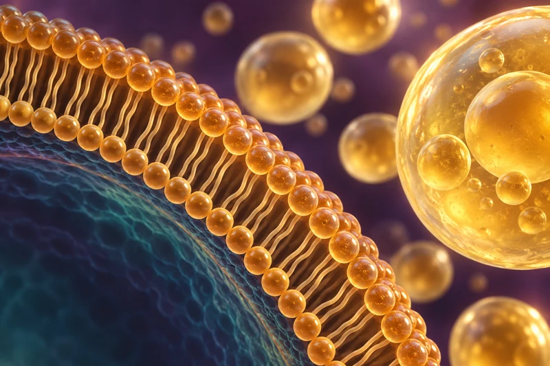 Conceptual phospholipid membrane illustrating cell boundaries