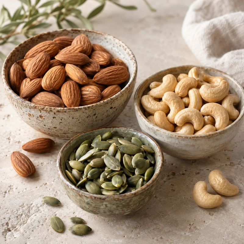 Almonds and mixed nuts