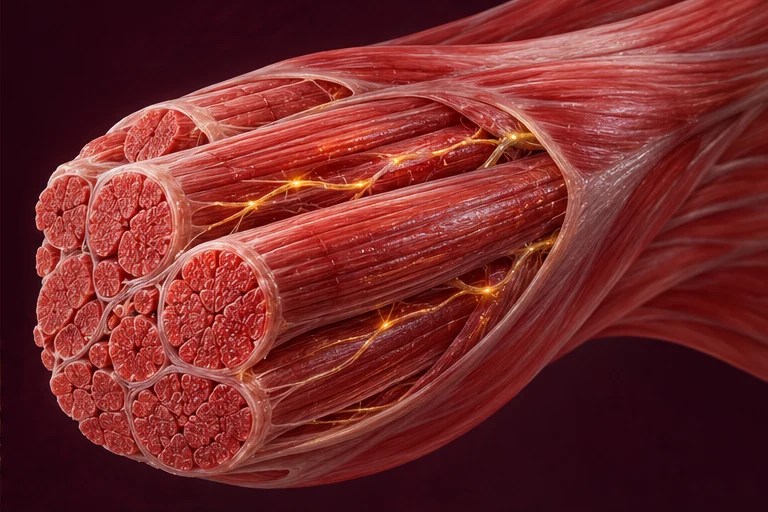 Conceptual muscle anatomy illustrating muscle function