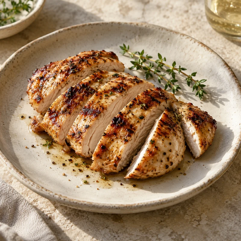 Illustrative prepared grilled chicken