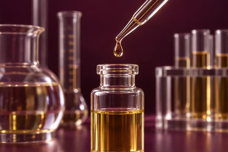 Illustrative laboratory vials and pipette