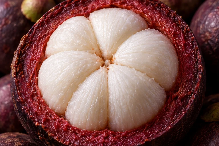 Illustrative close view of mangosteen pericarp