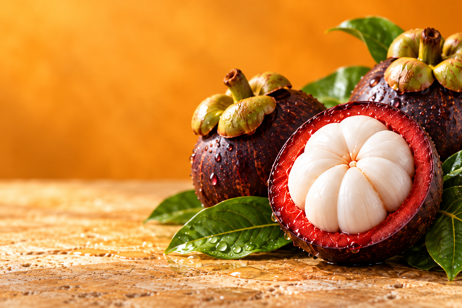 Illustrative mangosteen botanical photograph