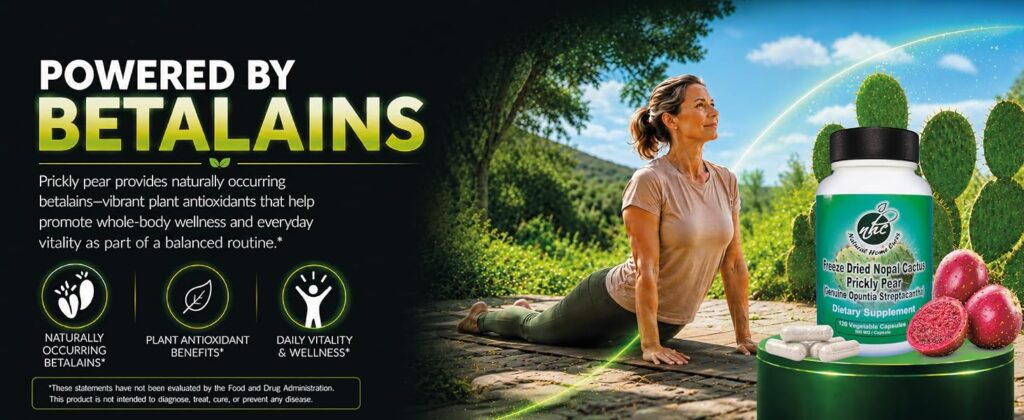 Natural Home Cures Nopal capsules Antioxidant support artwork
