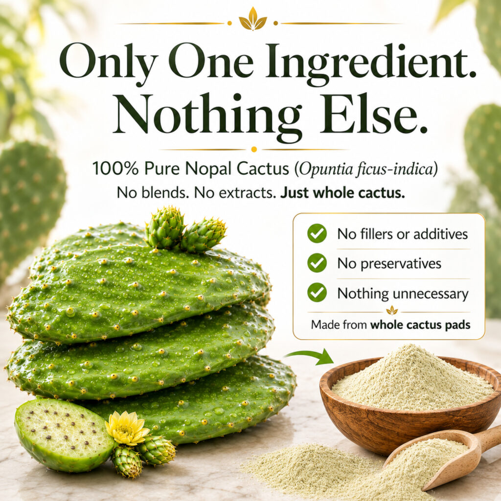 Natural Home Cures Nopal powder: One ingredient
