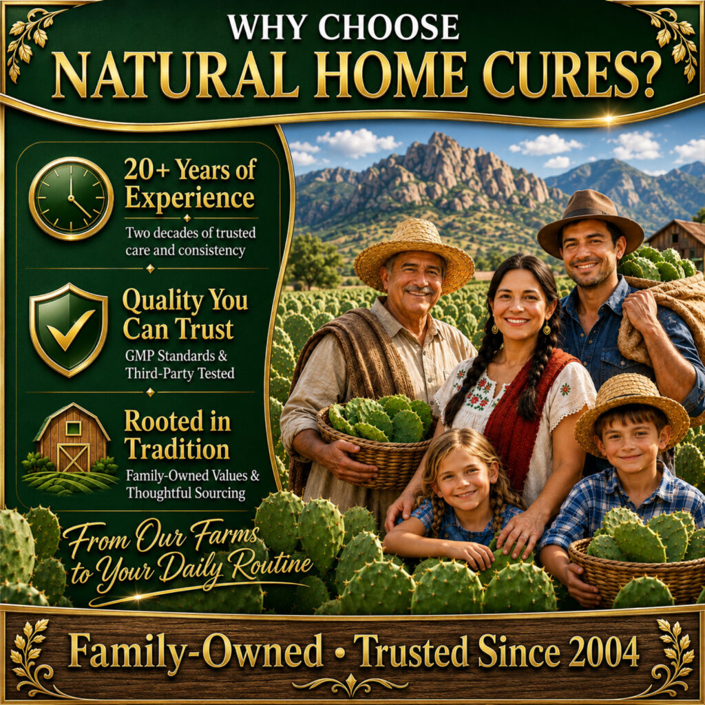 Natural Home Cures Nopal powder: Our family brand