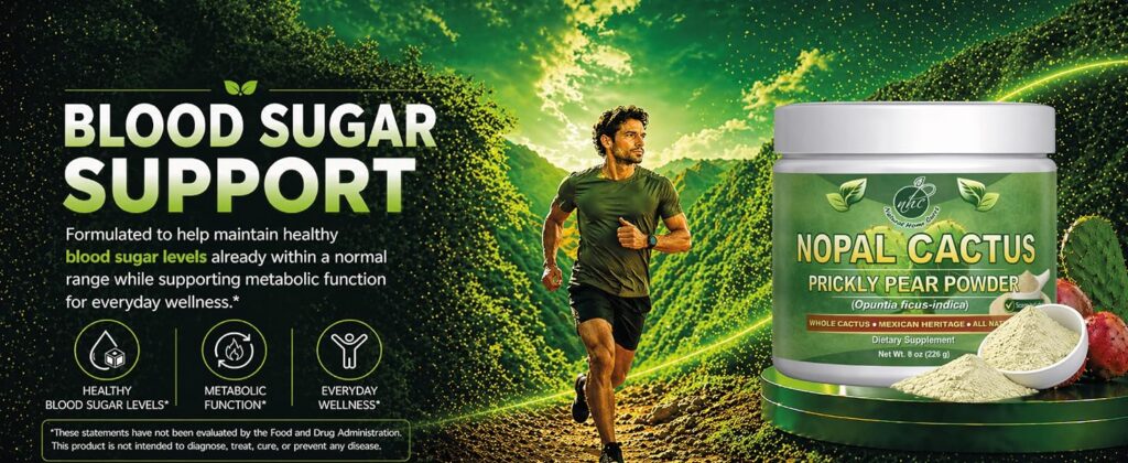 Natural Home Cures Nopal powder Blood sugar support artwork