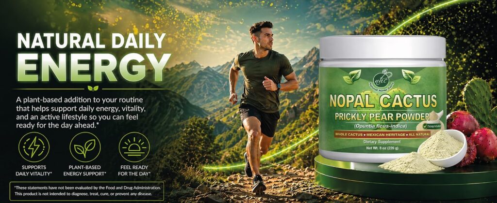 Natural Home Cures Nopal powder Daily energy artwork