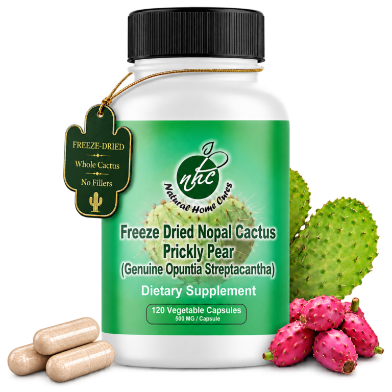Natural Home Cures Freeze-Dried Nopal Powder Capsules