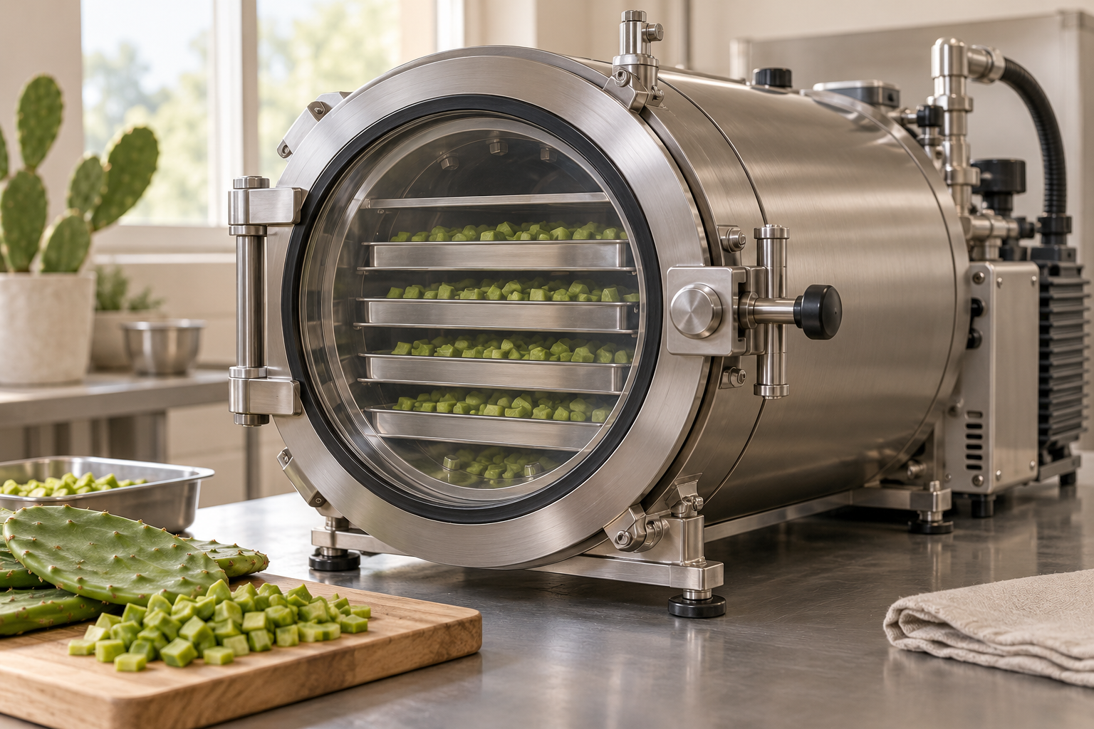 Nopal — Primary Vacuum Drying (illustration)