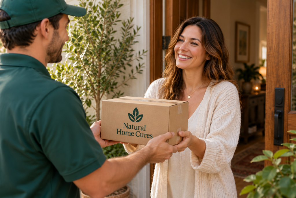 Natural Home Cures delivery to a customer